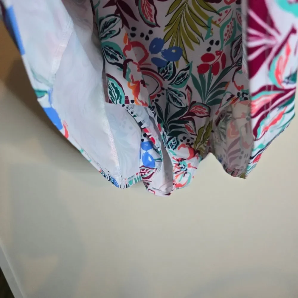 NEW Sonnet Shores Floral Swimsuit Dress Womens 6 Tropical Beach